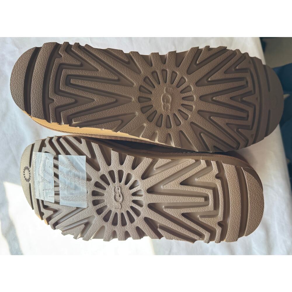 UGG Women’s Ansley Parc Chestnut Suede Platform Moccasin Slippers Size 9 - Picture 6 of 7